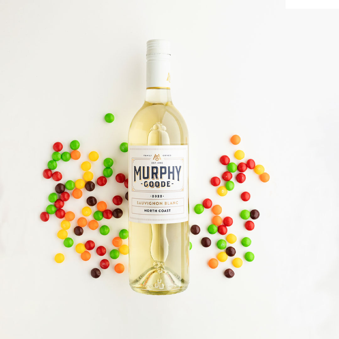 Murphy-Goode Sauvignon Blanc with candy