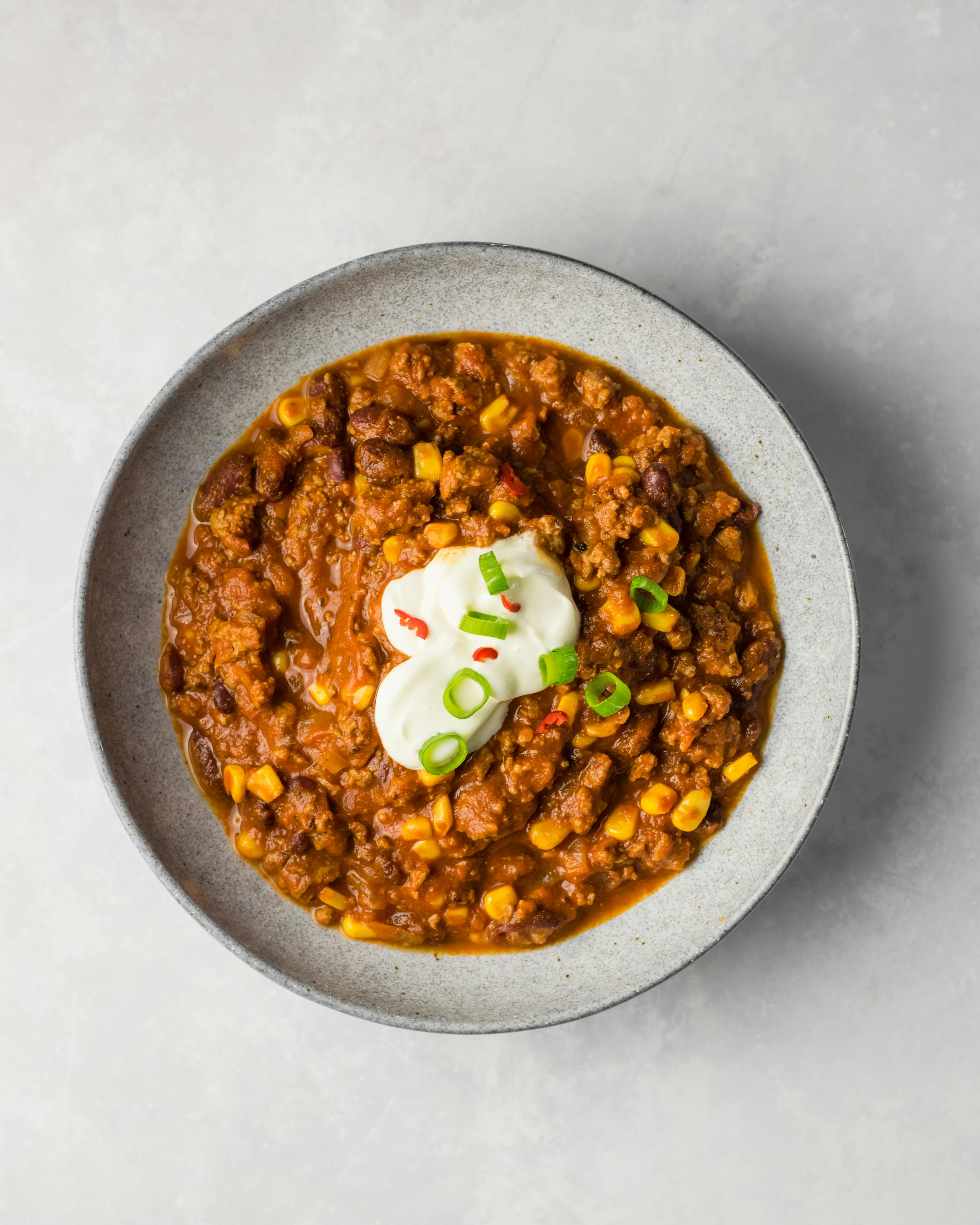 Chili with Sour Cream